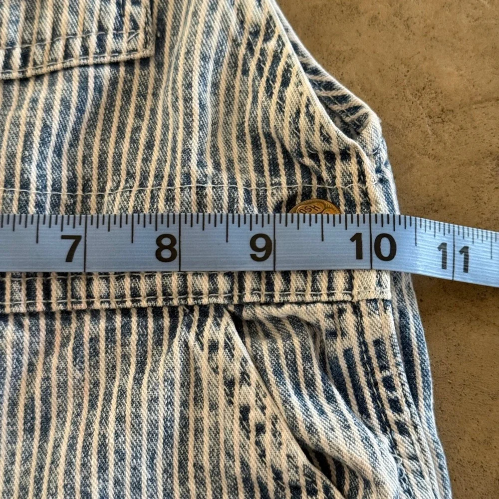 Vintage OshKosh Bgosh Hickory Stripe Overalls Made in USA 6/9M Vestbak